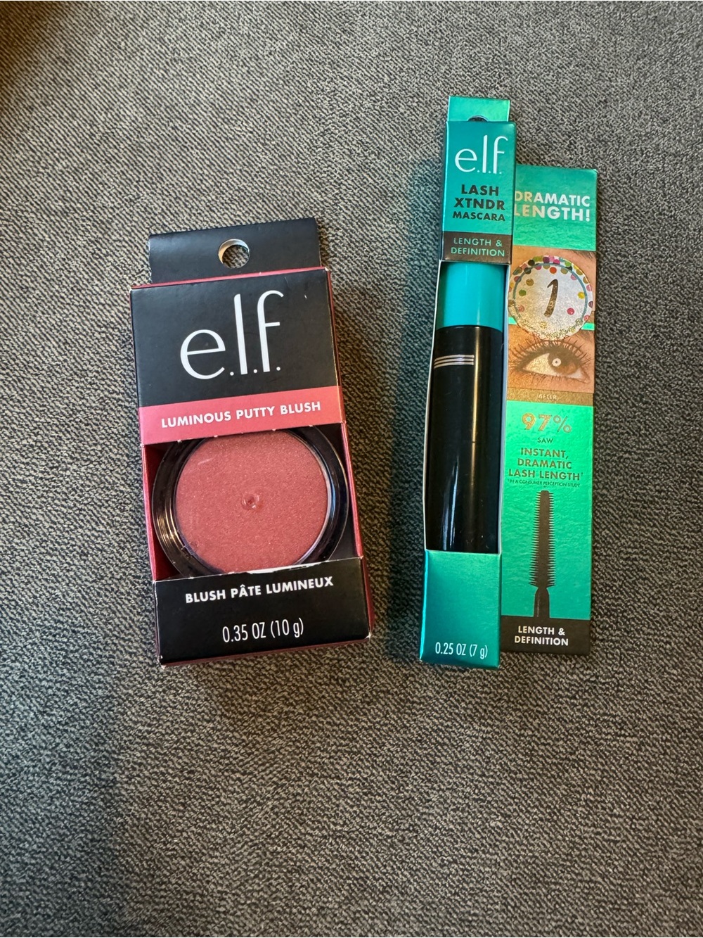 e.l.f. Luminous Putty Blush & Lash Xtndr Mascara